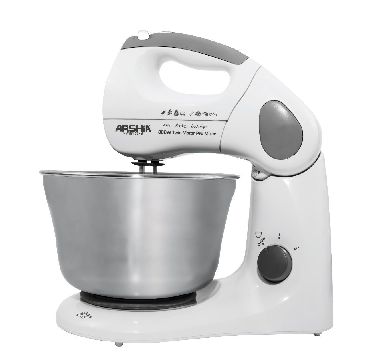 همزن کاسه ای ۲ لیتر سفید HM151-2379