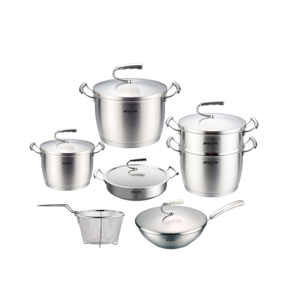 سرویس قابلمه ۱۲ پارچه استیل SS612-3001